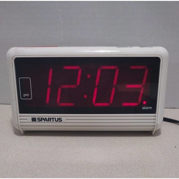 Spartus Other Vintage Spartus Alarm Clock Led 18161 Large 2 Display White Works Great Poshmark